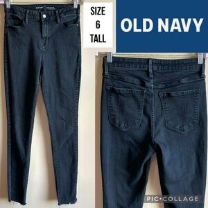 Old Navy Womens Jeans Black Jack High Rise Rockstar Skinny Jegging Size 6 TALL